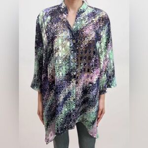 Ruby Rd. Sheer Blouse New Women's Size 20W  Multi-color MSRP: $59.00